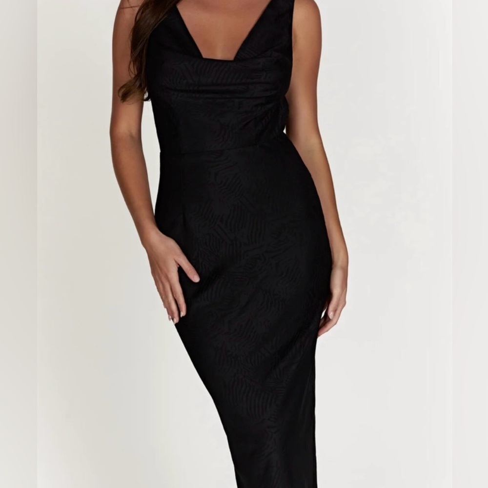 Meshki Fallon Cowl Midi Dress